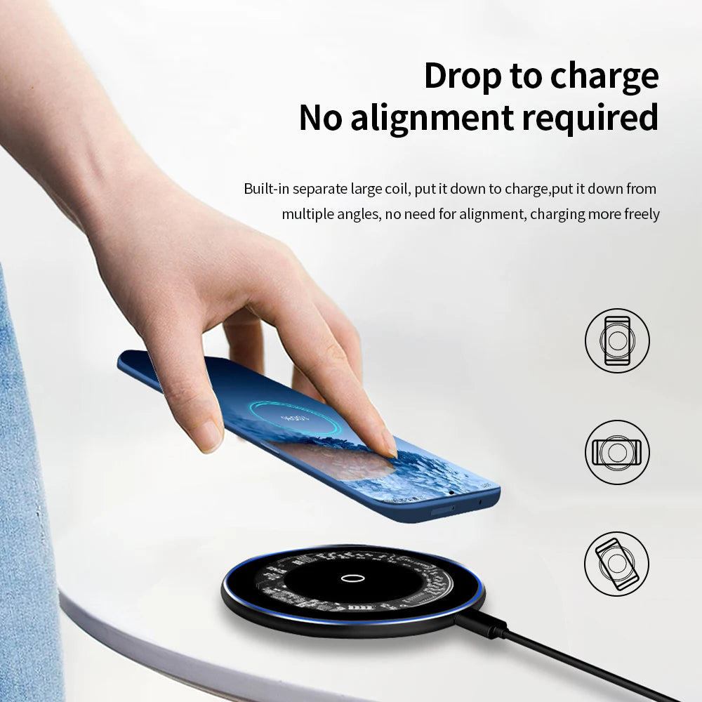 15 wireless charging pad no alignment needed