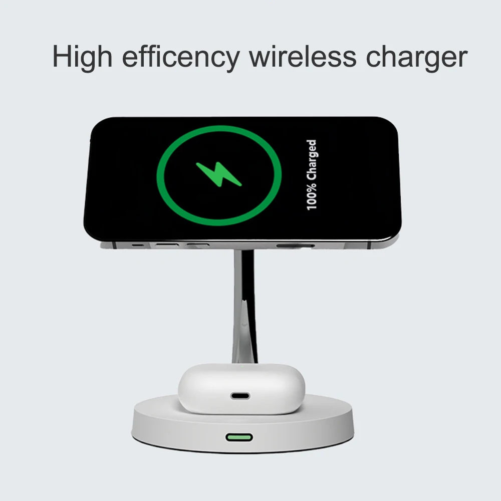 15w magnetic wireless charger for iphone and magnetic phone case high effeciency