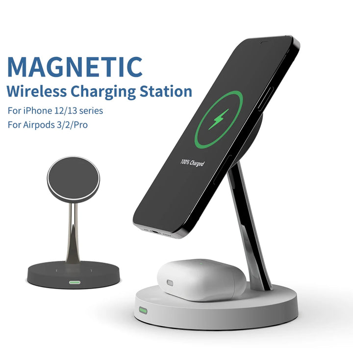 15w magnetic wireless charger for iphone and magnetic phone case magnet support