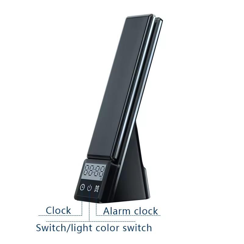 15w wireless charging foldable stand led desk lamp alarm clock controls