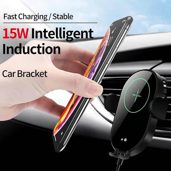 15w wireless charging phone car dashboard windshield vent mount intelligent induction
