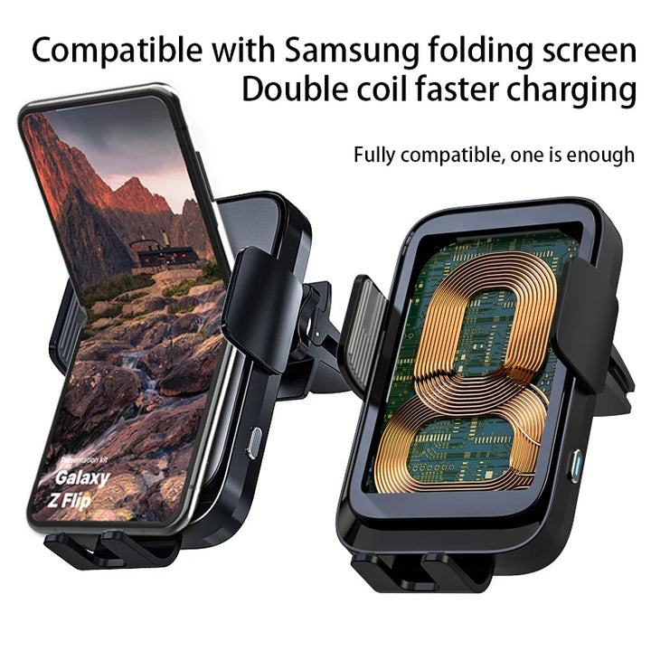 15w wireless charging phone car mount holder compatibility