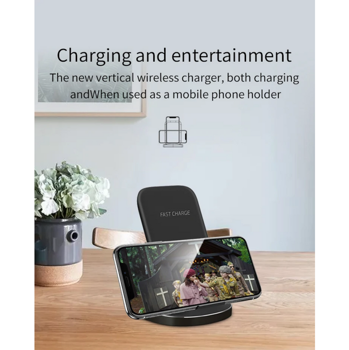 15w wireless charging stand circle base soft touch use while charging