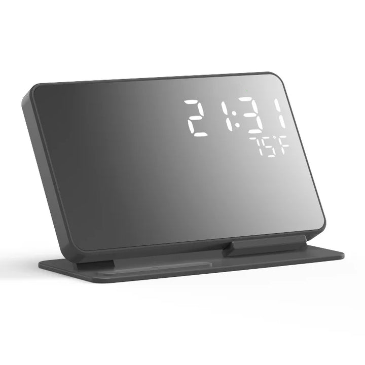 3 in 1 wireless charging alarm clock display with temperature sensor just clock
