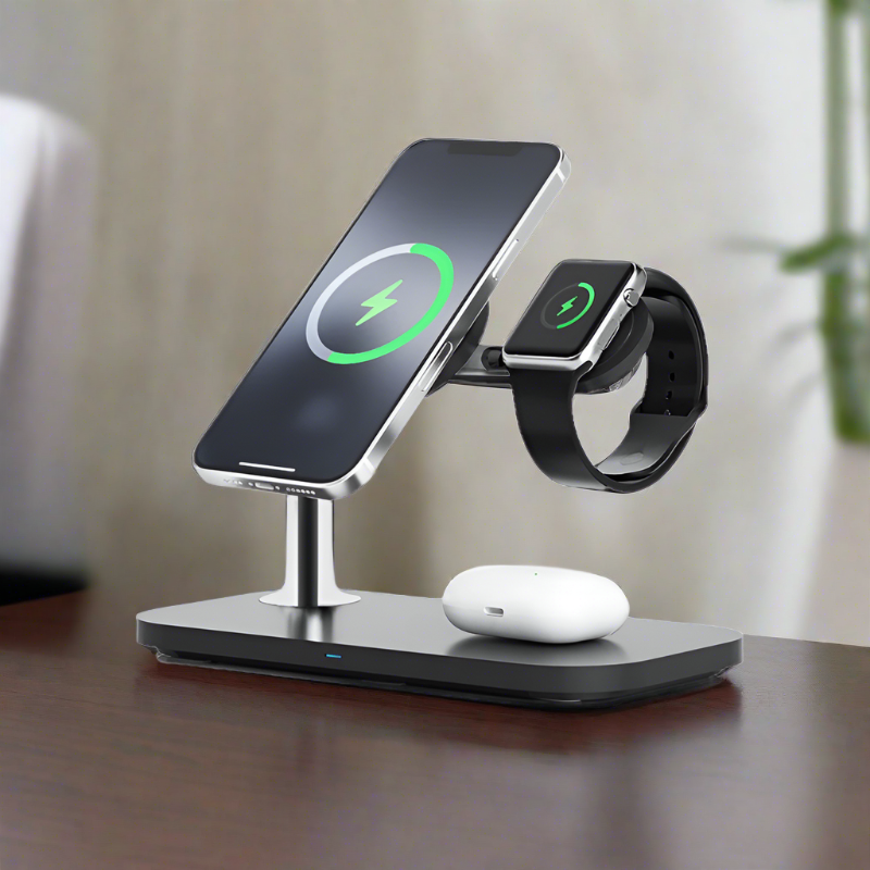 3 in 1 wireless charging stand L shape