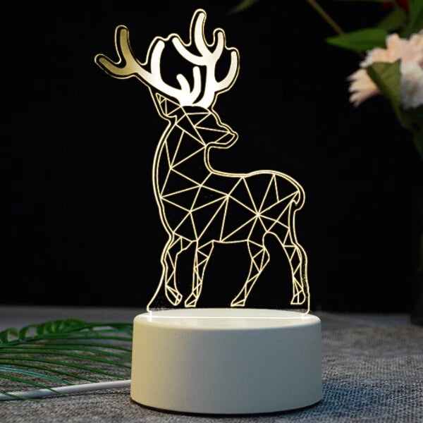 3d acryllic night light deer