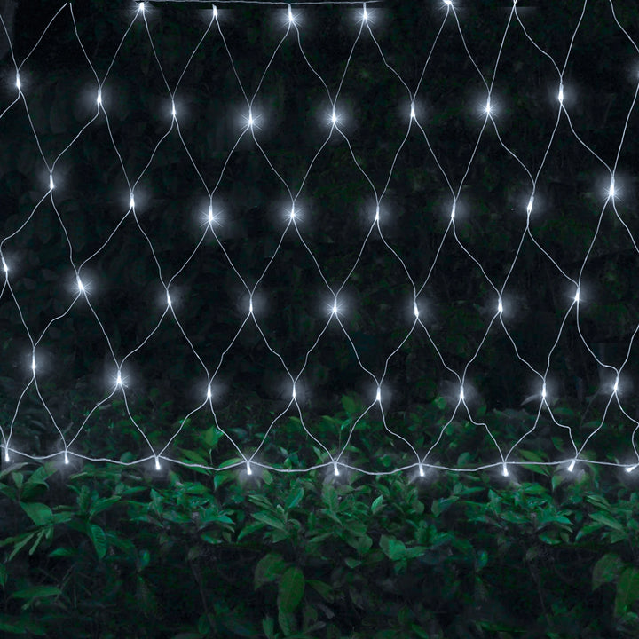 LED Outdoor Fishnet Curtain Mesh String Lights White