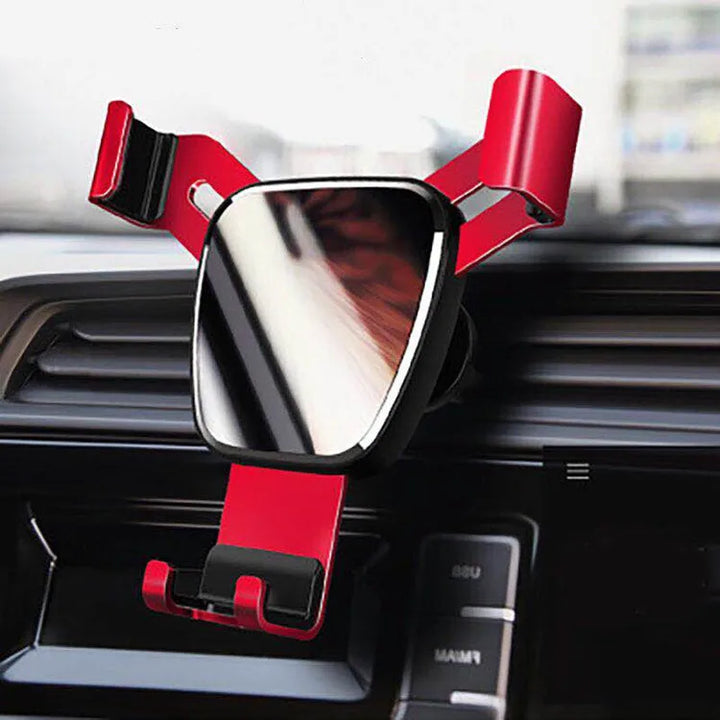 aluminium alloy phone holder for car dashboard red 2