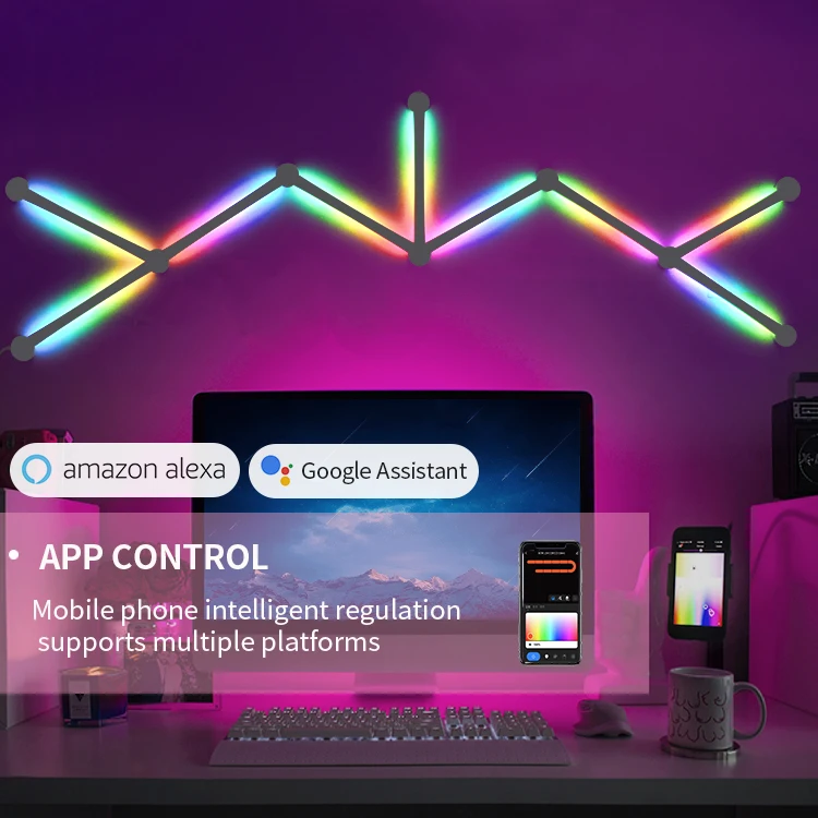 foldable rgb wall light app control support