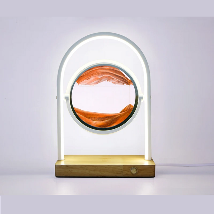 hourglass sand lamp orange