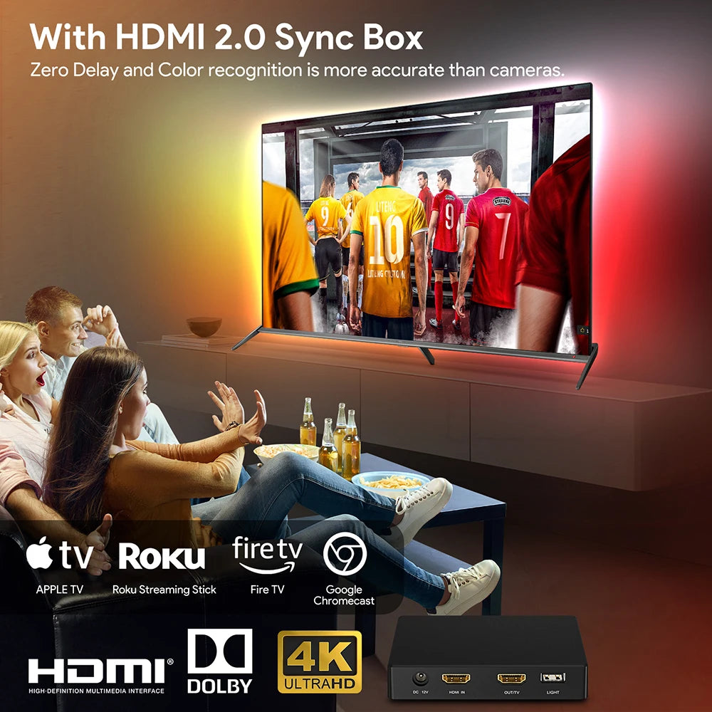 led tv backlight sync box hdmi 2.0 sync content lighting