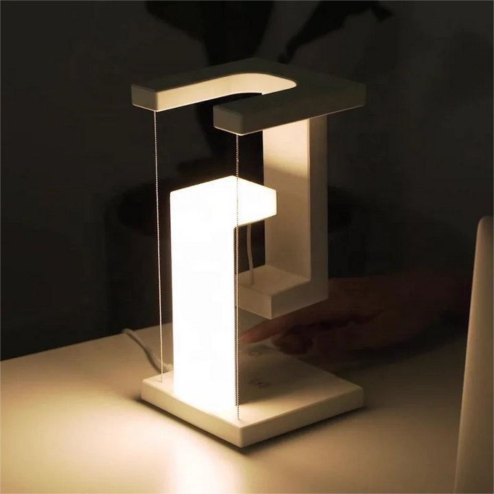 led wireless charging gravity interactive table lamp dark illumination
