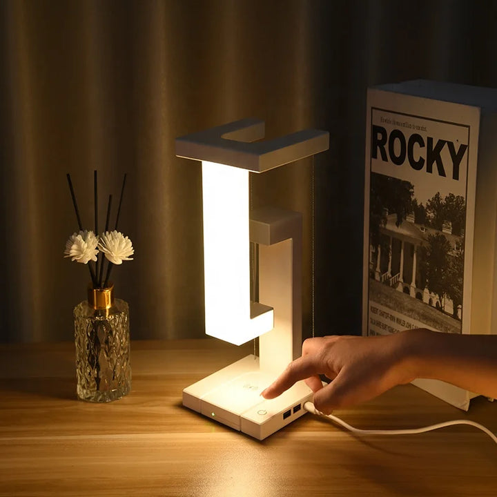 led wireless charging gravity interactive table lamp study