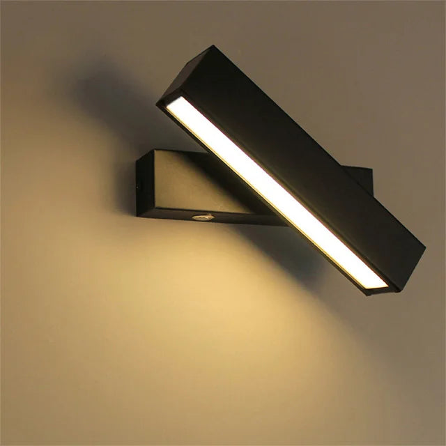 modern adjustable aluminum wall light black