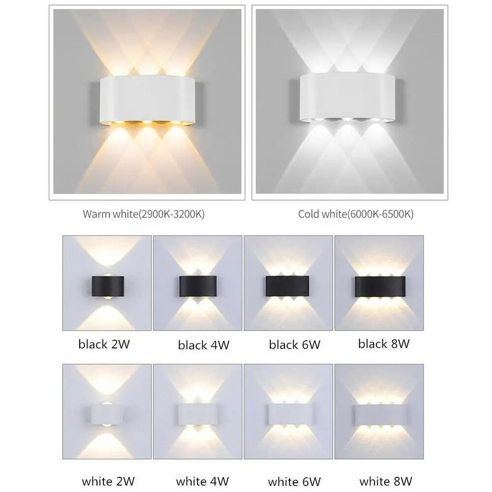 modern led wall light decorative sconce color settings