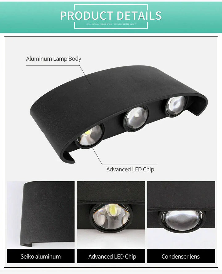 modern led wall light decorative sconce product details