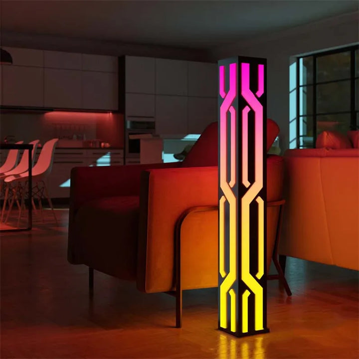 modern rgb led floor lamp standing design
