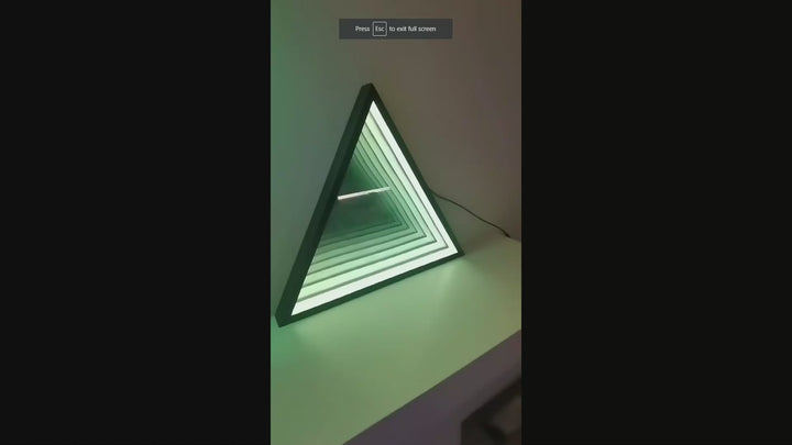 rgb-infinite-triangle-layer-corridor-illusion-wall-light-demo
