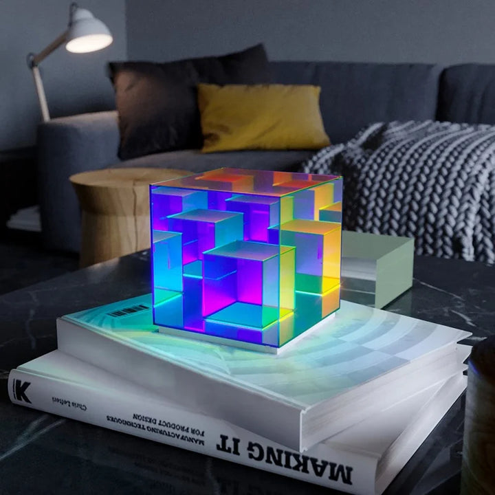 rgb led magic cube illusion