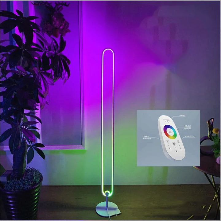 RGB LED Nordic Modern Floor Lamp Standing Light with Remote Control