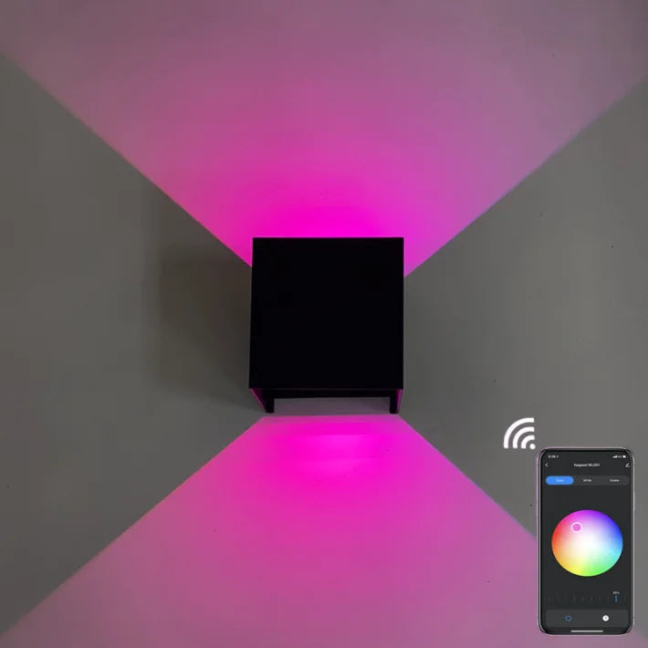 rgb wall mounted cube light