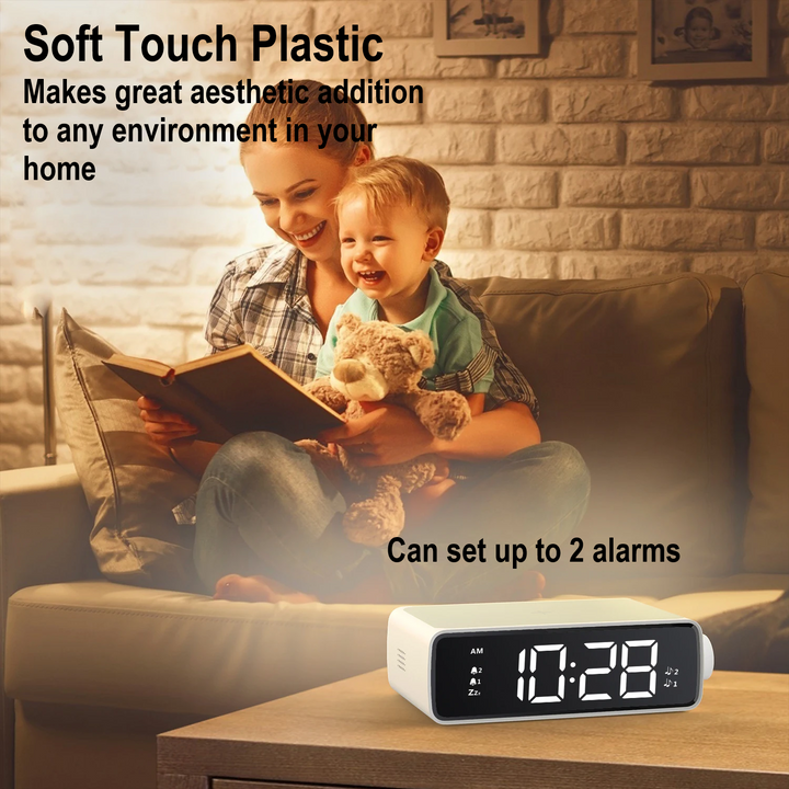 wireless charging soft touch alarm clock add aesthetic