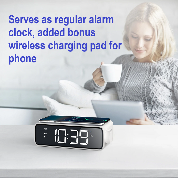 wireless charging soft touch alarm clock alarm functionality