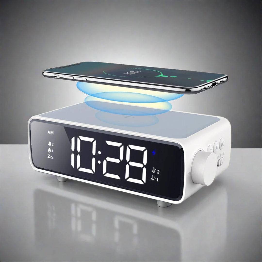 wireless charging soft touch alarm clock
