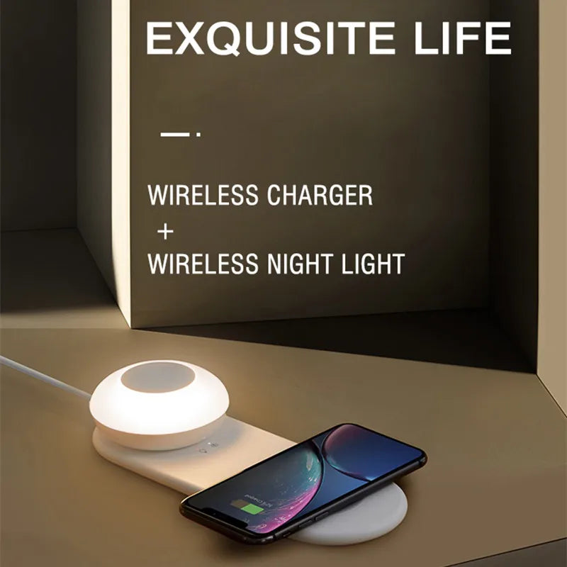 wireless charging touch led night light pad exquisite life